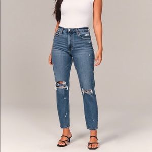 Abercrombie & Fitch Curve Love High Rise Mom Jeans